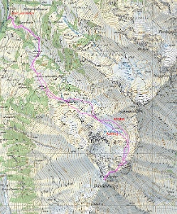 Die Route auf der Karte