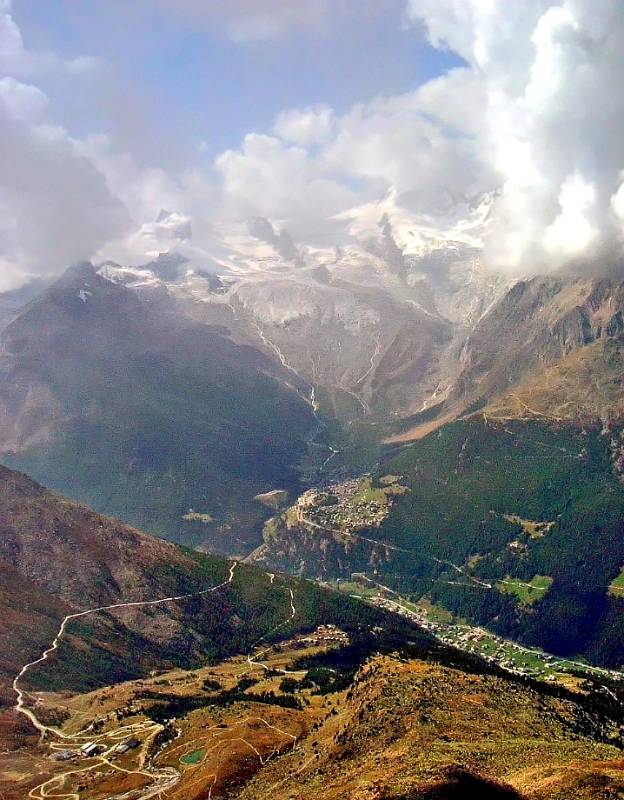 Saas Fee von Jaegihorn aus