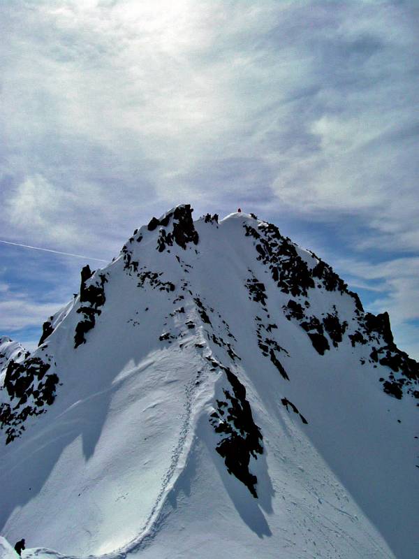 Der Hauptgipfel von Pizzo Centrale. Blick von Pizzo Centrale Nord