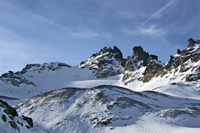 Pizolsattel und Pizol (2844m) schon in Sicht