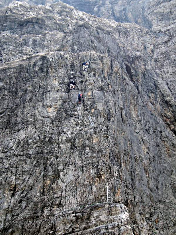 Unterer Teil von Klettersteig