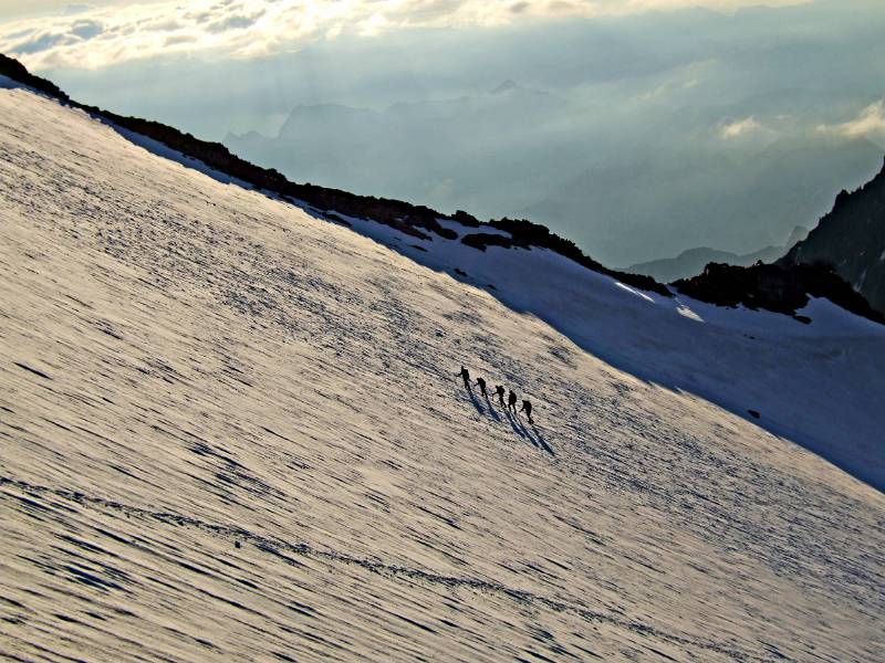 Gruppe im Aufstieg