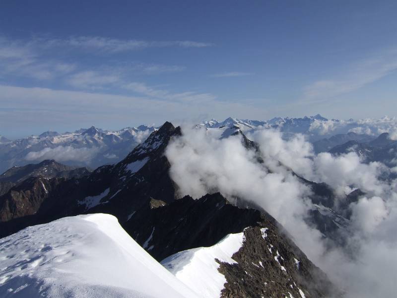 Lagginghorn. Blick vom Weissmies