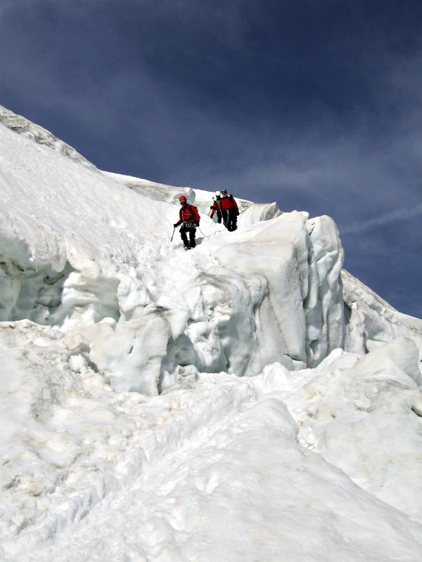 Die Abstiegsroute ueber Trfitgletscher