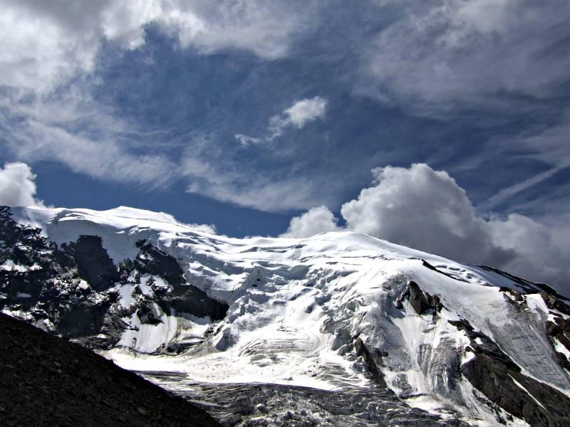 Weissmies. Blick vom Hohsaas