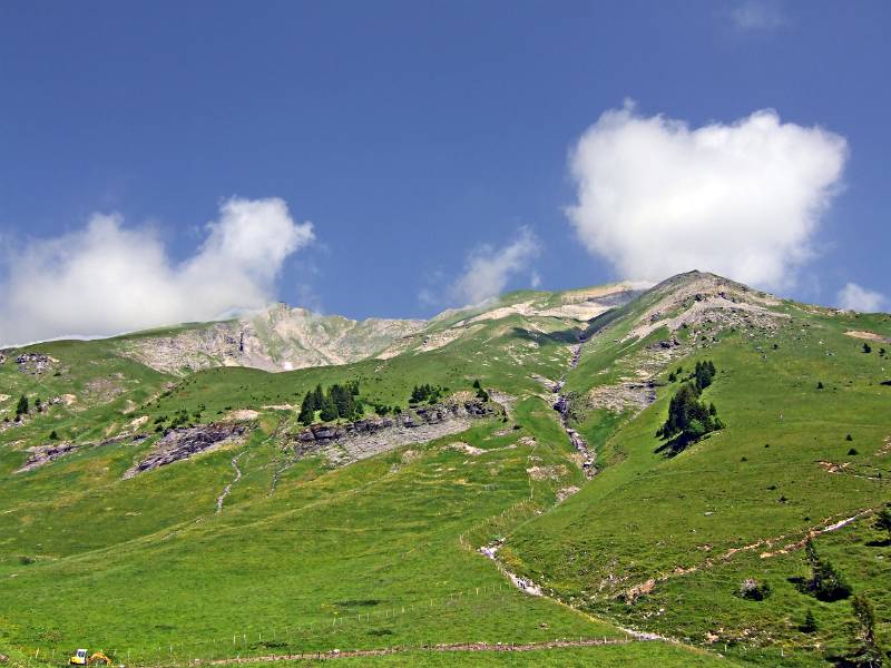 Blick von Bergstation Allmenalp in die Richtung First