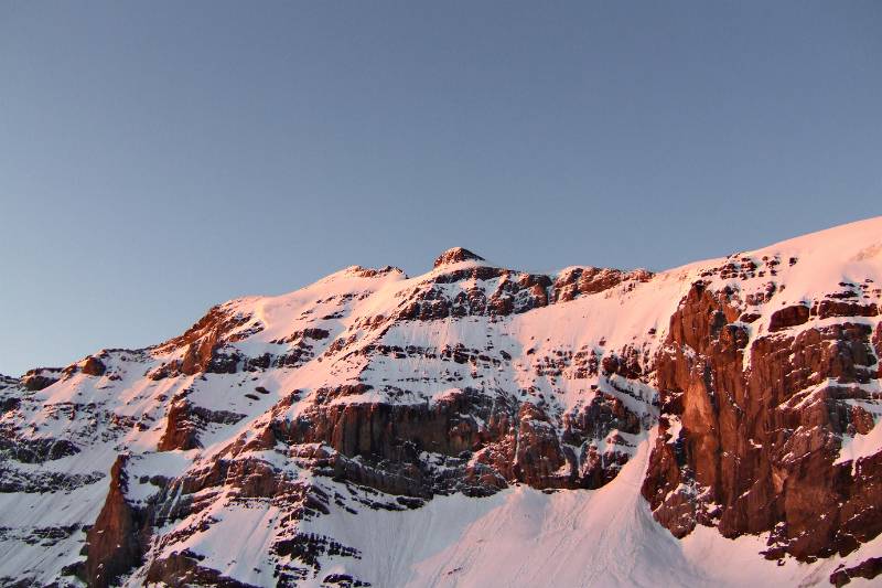 Clariden in ersten Sonnenstrahlen