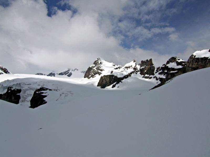 Claridenfirn und Clariden vorne. Blick vom Gemsfairenstock