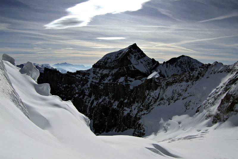 Bifertenstock. Blick von Aufsiegsroute nach Toedi