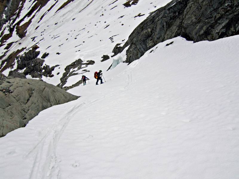 Aufstieg auf Bifertenfirn