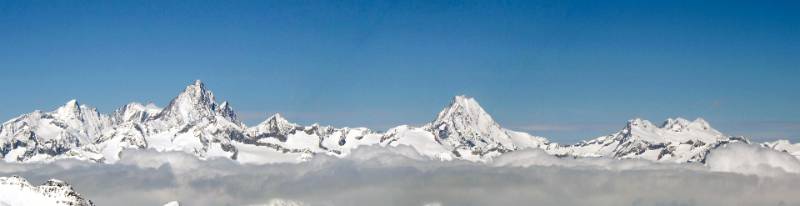 Finsteraarhorn und Schreckhorn