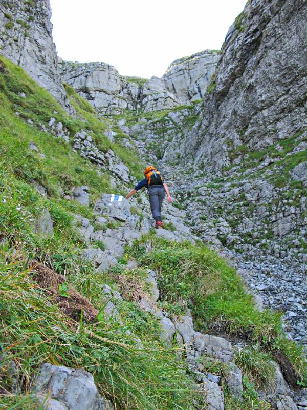 Ueber die Steine und Felsen nach vorne