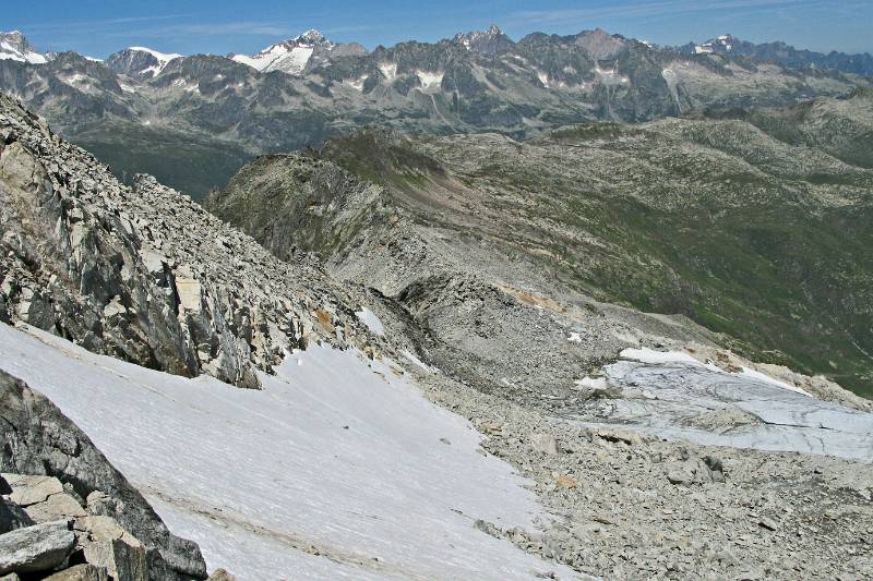 Teil der Route, Querung von der Luecke auf dem Grat bis