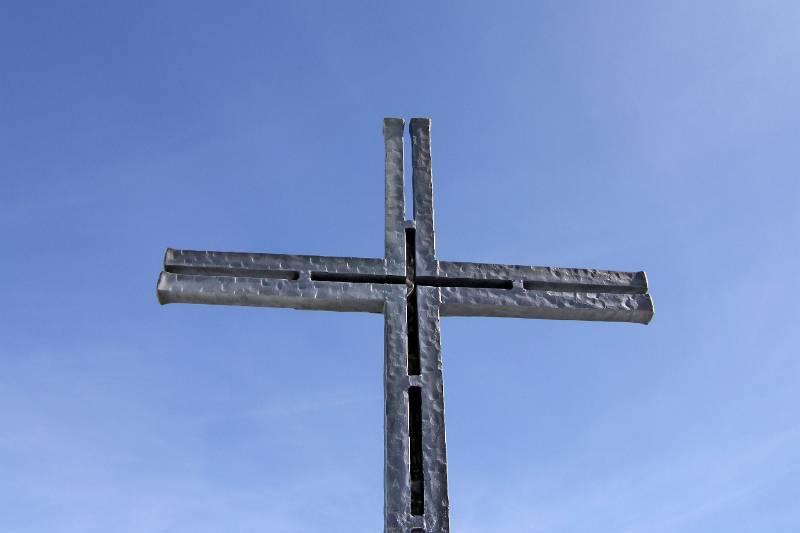 Gipfel Kreuz von Allalinhorn