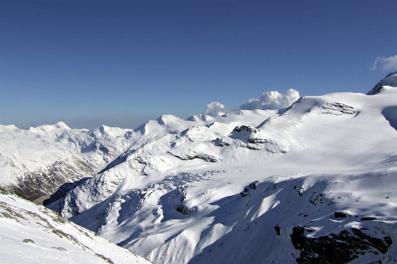 Blick von Britaniahuette nach Sueden Richtung Schwarzberg