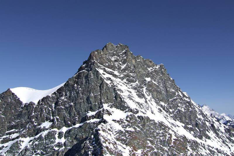 Rimpfischorn von Aufstiegsroute auf Strahlhorn aus