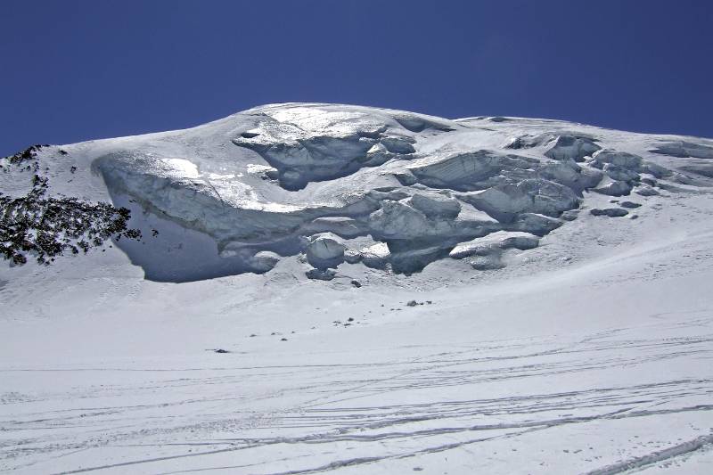 Gespalteter Eismantel von Strahlhorn