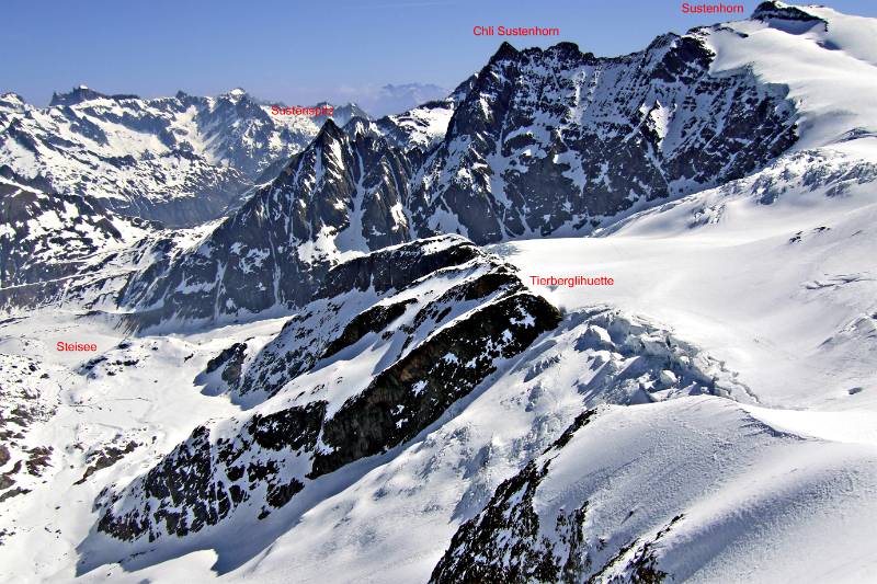 Steisee, Sustenspitz, Chli Sustenhorn und Sustenhorn