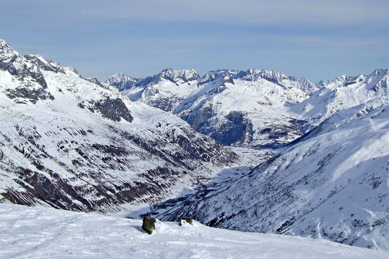 Blick in die Richtung Oberalppass