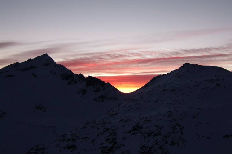 Sonnenaufgang auf Pizzo Lucendro