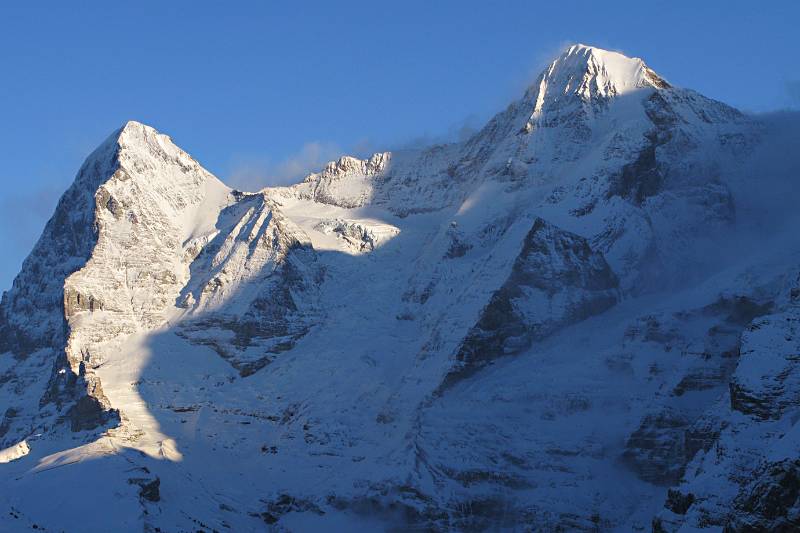 Eiger und Mönch von Schilthorn aus