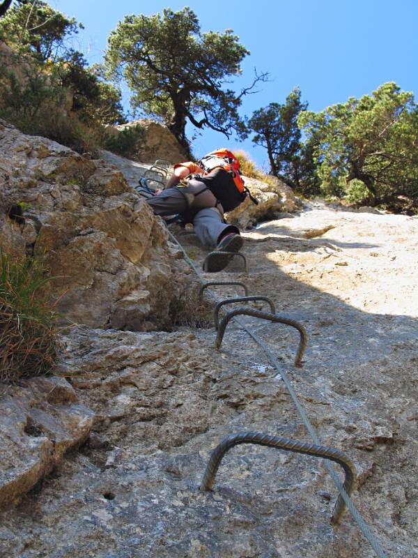 Klettersteigähnliche Zustiegsroute