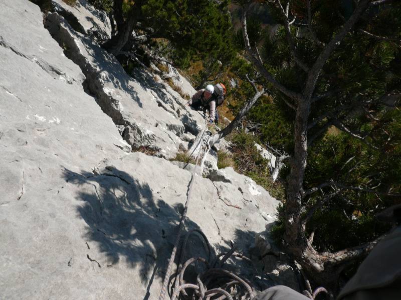 Auf der Kletterroute