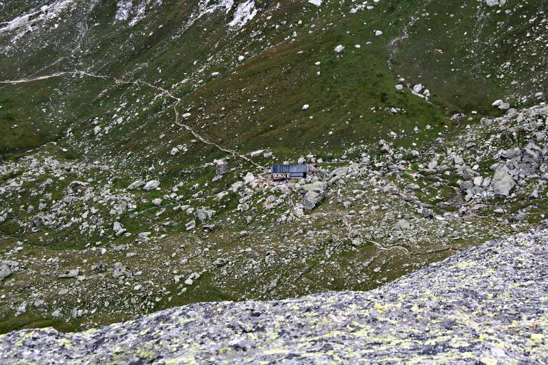 Binntalhütte vom Punkt 2509m oberhalb von Albrunpass