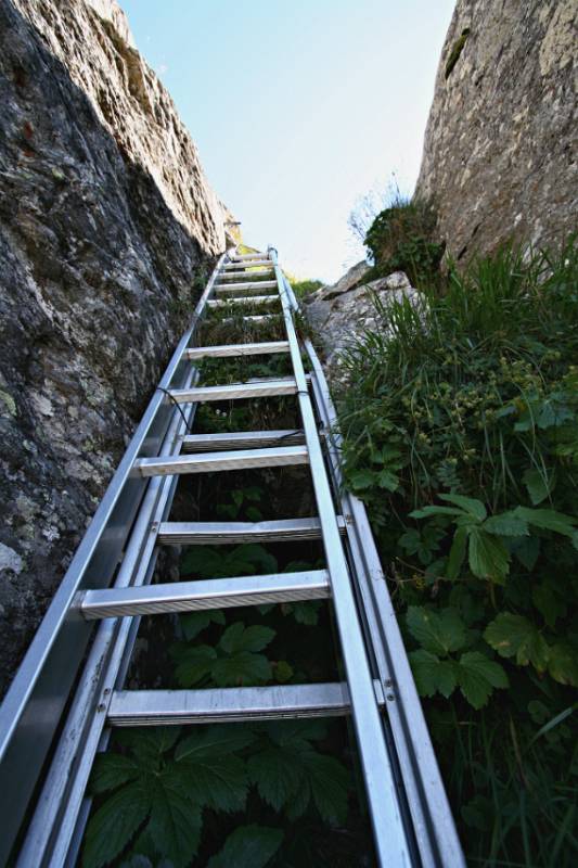 Wie auf dem Klettersteig: auch Lieter fehlt nicht