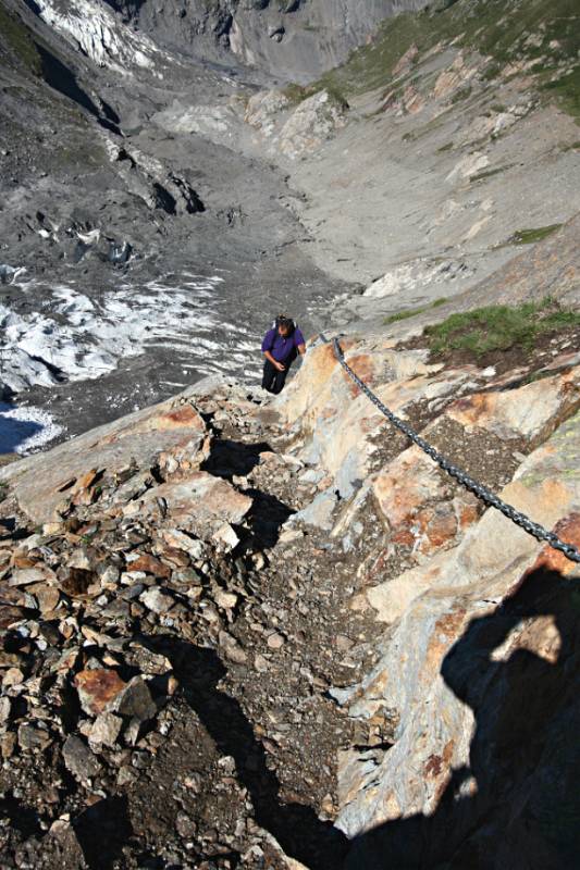 Ausläufe von Obers Ischmeergletscher von Wanderweg aus