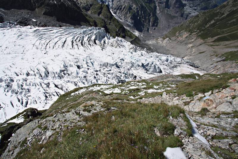 Gewaltige Gletscherspalten von Obers Ischmeer Gletscher