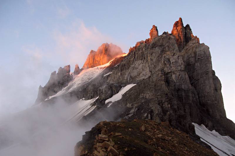 Gr. Spannort im Morgenlicht von Schlossberglücke aus