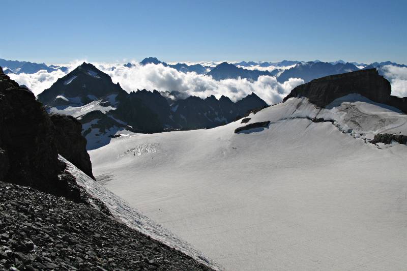 Glattfirn und Krönten von der Flanke des Gr. Spannorts