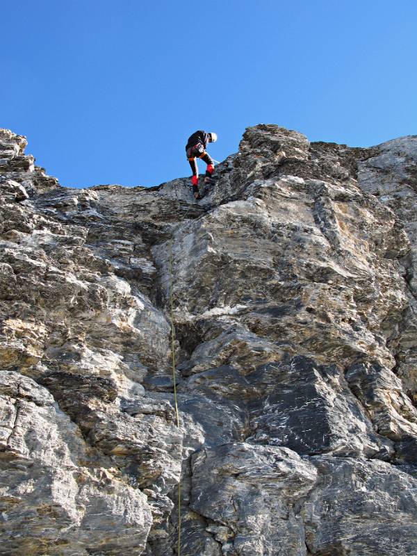 Felix beim Abseilen