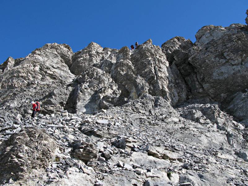 Felsstufen und das Geröll von Gr. Spannort