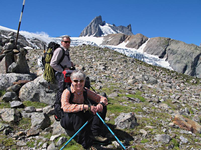 Eva und Martin mit Gr. Spannort im Hintergrund