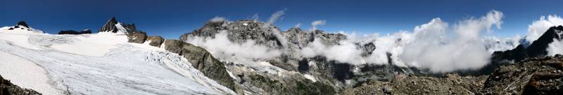 Blick Richtung Gross Spannort von Seite der Kröntenhütte. Gross Spannort, Schlössberg