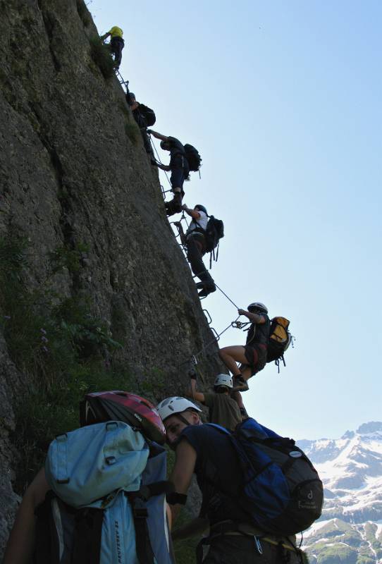 Kurze Traverse und wieder nach oben