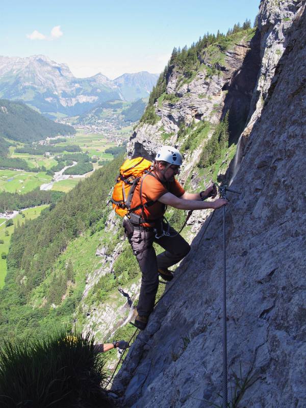 Die erste Querung auf der Fürenwand