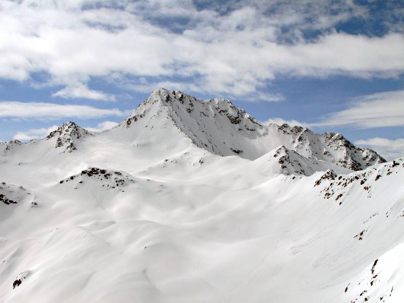 Flüela Wisshorn von Jöriflüelafurgga aus. Winterlücke ist auch gut zu sehen