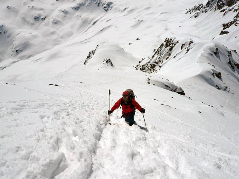 Beim Aufstieg auf den Gipfel. Foto von Peter