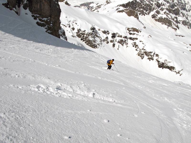 Abfahrt auf dem Titlisgletscher