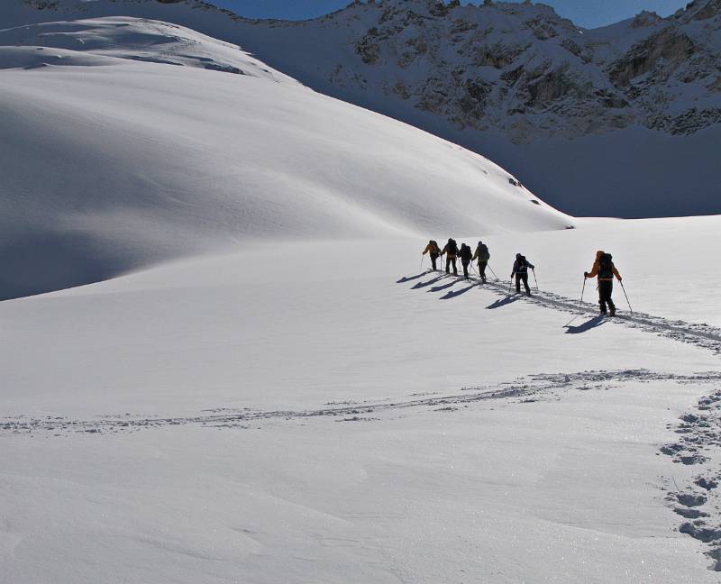 Viel weisser Pulverschnee