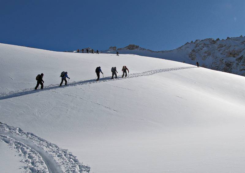 Weisser, leichter Pulverschnee