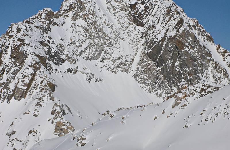 Eine Gruppe auf dem Passo Vazzeda