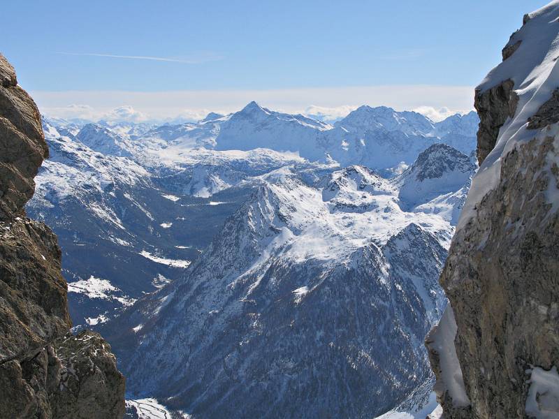 Blick über der Lücke Richtung Italien