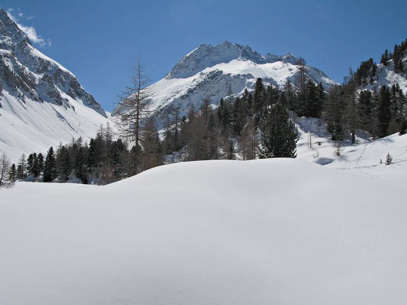 Schönes Fornotal. Bei der Abfahrt nach Maloja