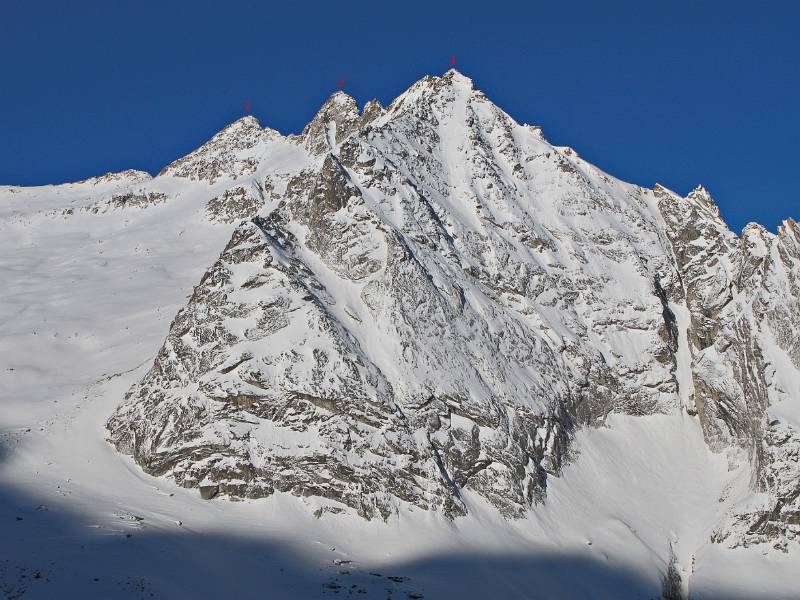 1=Piz Cacciabella Süd; 2=Piz Cacciabella Nord; 3=Piz FrachiccioBlick von Albignahütte aus