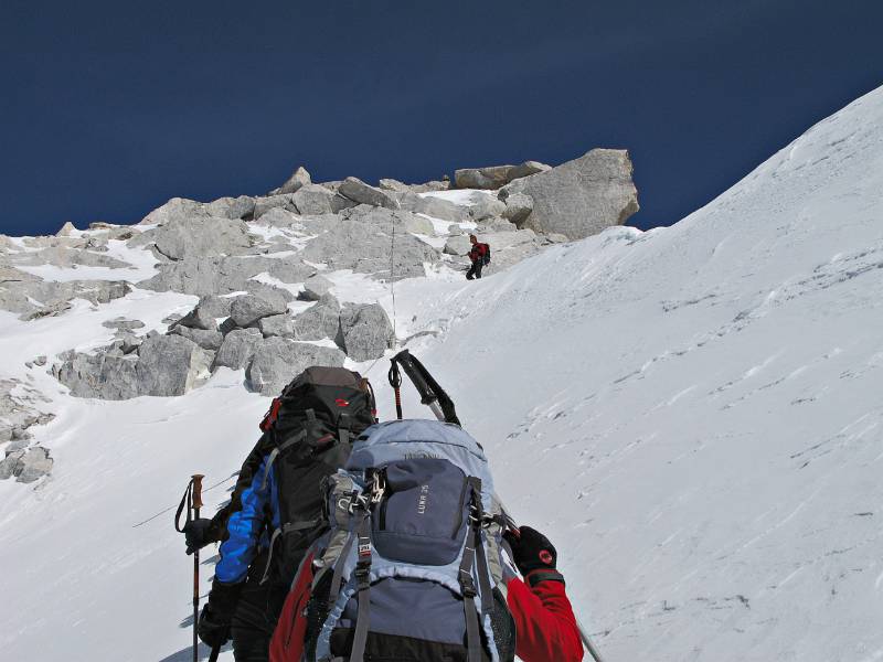 Der letzte Abschnitt der Route ist vorne