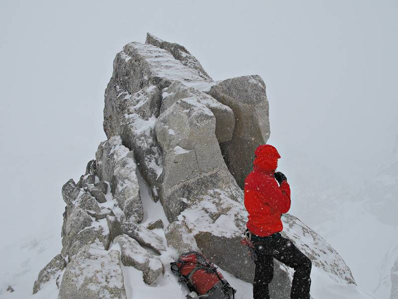 Auf dem Cima dal Cantun. Es fängt zu schneien